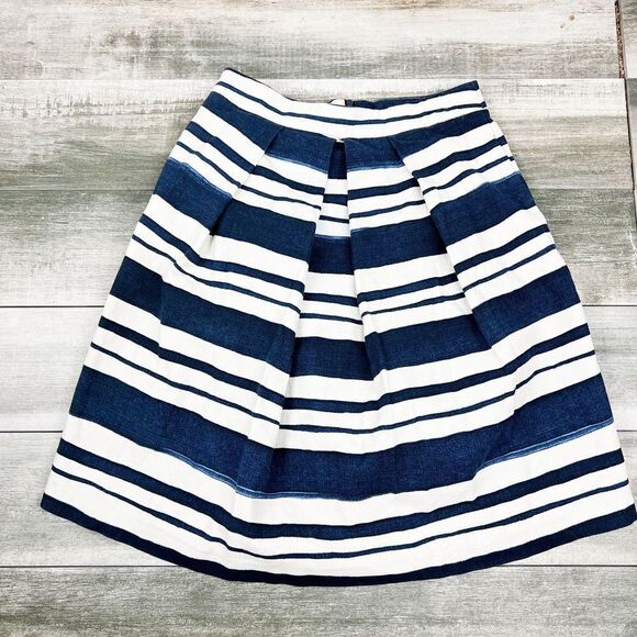 Zara basic striped A line skirt - Picture 2 of 8